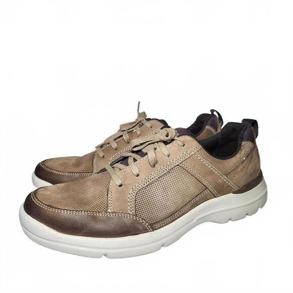 Rockport Men's Sneakers Size 10 Tan Leather Upper - Picture 2 of 9